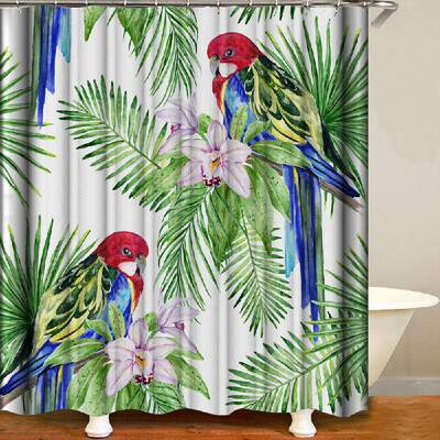 

Shower Curtain Flowers Trees Print Blackout Curtains Waterproof Mildew-proof Bathroom Curtain 71"x71"