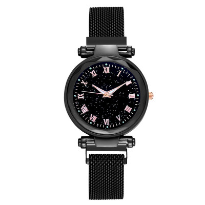 

Fashion Women Watches Romantic Irregular Dial Ladies Analog Quartz Starry Sky Wristwatch Mesh Belt Strap Clock Kol Saati