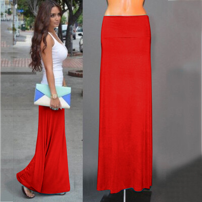 

Roseonmyhand Ladies Womens Gypsy Long Jersey Bodycon Maxi Skirt Ladies Skirt