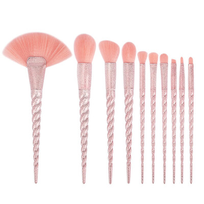 

Pink 10Pcs Makeup Brushes Set Powder Foundation Eye Shadow Blush Blending Cosmetics Beauty Make Up Brush Tool Kits Sale