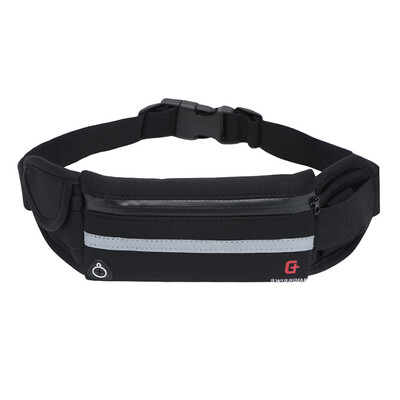 

SWISSGEAR pockets outdoor hiking anti-theft fitness large-capacity running bag riding bag lightweight water-repellent breathable R6011 black