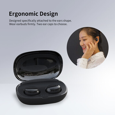 

Wireless Earbuds BT41 Sports Headphone IPX5 Waterproof Mini Earbuds 1200mAh Battery Case 25H Playing Time Black