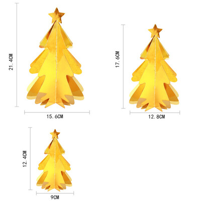 

〖Follure〗DIY Wooden Mini Desktop Christmas Tree Pine Ornament Home Xmas Party Decoration