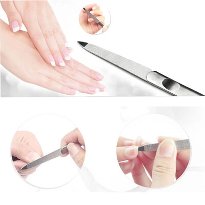 

〖Follure〗5X Metal Double Sided Nail Files Strong Edge For Manicure Pedicure Grooming