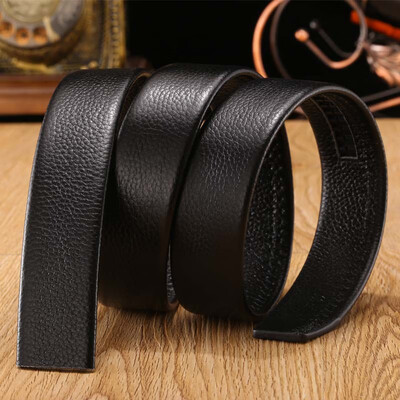 

Lengthen 140-layer leather belt body Mens leather automatic buckle belt business without buckle belt