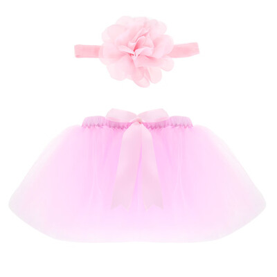 

Baby Girl Gauze Bubble Tutu Skirt&Headband Photography Props Clothes
