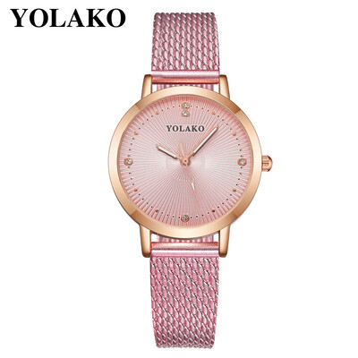 

YOLAKO Watch Ultra Thin Plastic Leather Watch Fashion Women Dress Watch Casual Ladies Quartz Wristwatches Relogio Feminino 533