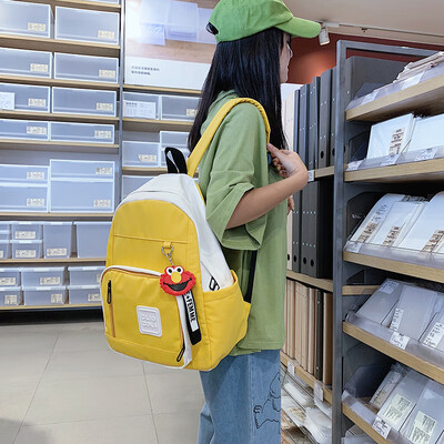 

Bag ins wind Korean version of high school shoulder bag handbag 2019 new large capacity canvas bag fashion trend backpack