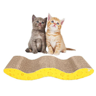 

Ktaxon Cute  Shape Corrugated Paper Pet Cat Toy Cat Plate with Catnip Yellow