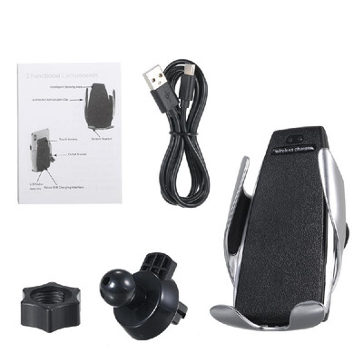 

Automatic Clamping Wireless Charger Air Vent Phone Holder 360 Degree Rotation Charging Mount Bracket
