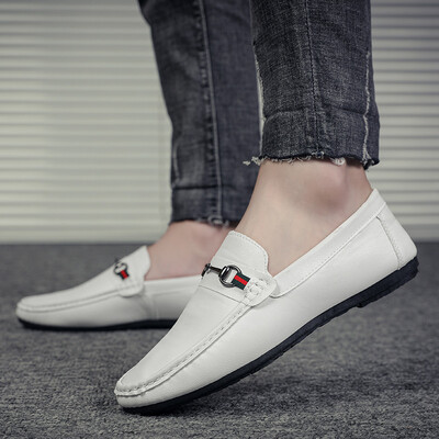 

Mens leather shoes 2019 summer new mens shoes explosion models casual peas shoes mens sets of feet single shoes trend small shoes men