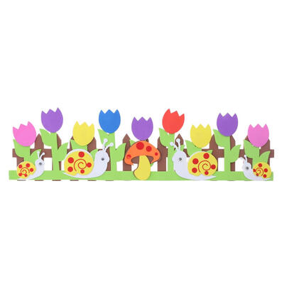 

DIY Fresh Lovely Wall Sticker EVA Fence Pattern Wall Paste for Home Decors