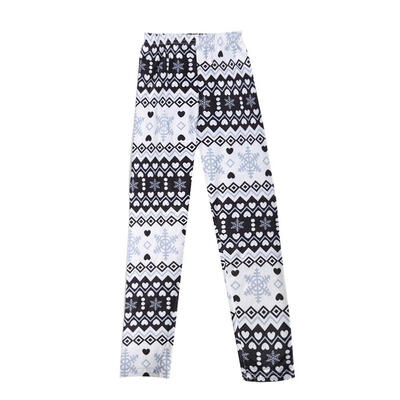 

Mommy Baby Girl Snowflake Leggings Elastic Skinny Pants Parent Child Tights