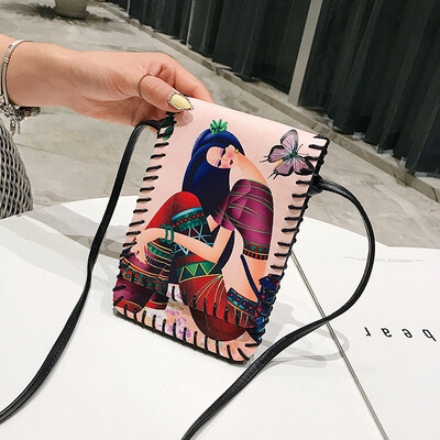 

Tailored Fashion Women Printing Bags Retro Leather Bag Crossbody Bag Handle Phone Bags