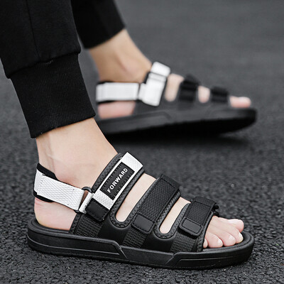 

Sandals men Korean version of Joker casual sandals summer breathable sandals&slippers personality couples dual-use slippers