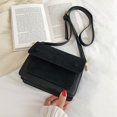 

Nered ins casual small bag fashion retro-polished womens bag new 2019 one-shoulder one-shoulder small square bag