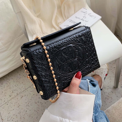 

Tailored New Female Bag Chain Female Bag Small Square Bag Casual Slung Chain Shoulder Bag