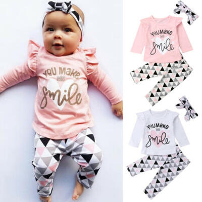 

Infant Newborn Baby Girl Long Sleeve T Shirt Tops Leggings Outfit Autumn Clothes