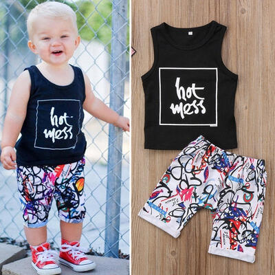 

Summer Newborn Toddler Baby Boy Cotton T-Shirt TopsPants Shorts Outfits Clothes