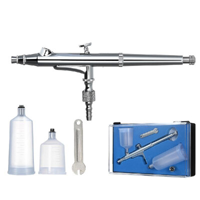 

Airbrush Spray Gun Kit Set Tool 03mm 20 40cc Gravity Feed Dual-action Professional High-capacity for Art Painting Tattoo Nail