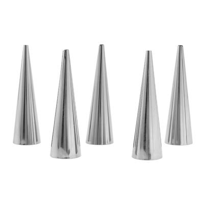 

5pcs DIY Cones Stainless Steel Spiral Baked Croissants Tubes Pastry Mold