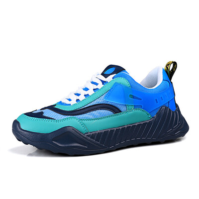 

Harajuku style mens shoes personality sports mesh color matching breathable sneakers