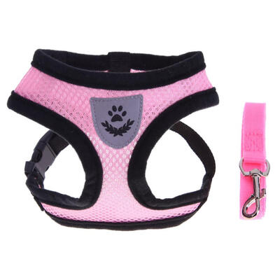 

Pet Mesh Breathable Vest Harness Leash Puppy Walking Traction Rope Strap