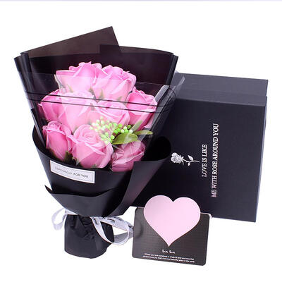

9pcs Rose Flower Soap Bouquet Gift Box Wedding Party Decor Birthday Gift
