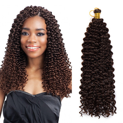 

14" Hair Extensions Water Wave Synthetic Crochet Wavy Braiding Hair Weave For Women Ladies Beauty