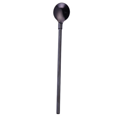 

Stainless Steel Stirring Coffee Spoons Straw Small Mini Tea Spoon Tableware With Straw Environmentally Friendly Coffee Spoon