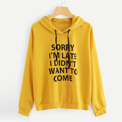 

Womens Long Sleeve Letter Print Shirt Hoodie Pullover Sweatshirt Tops Blouse