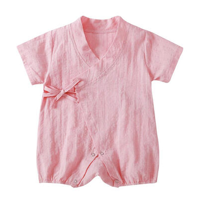 

Newborn Baby Short Sleeve Romper Cotton Infant Boys Girls Summer Jumpsuit