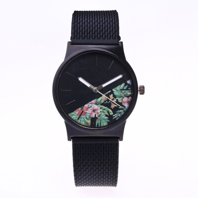 

〖Follure〗Womens Fashion Picture Design Silicone Band Analog Alloy Quartz Wrist Watch A