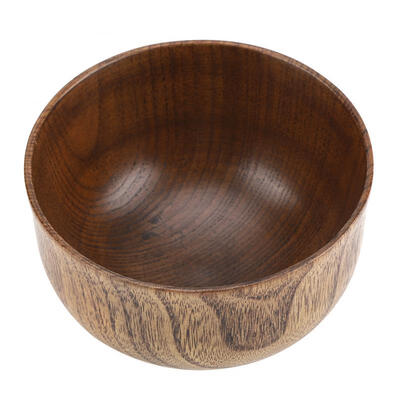 

Greensen Child Kid Wooden Handmade Bowl Food Container Heat-Resistant Tableware