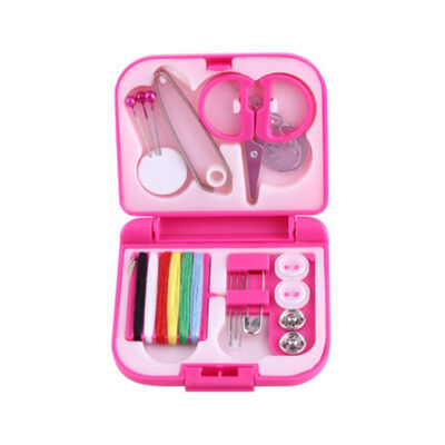 

1set Portable Sewing Box Needle Threads Box Set Storage Box for Home Travel Scissor Thimble Buttons Pins Home Tools