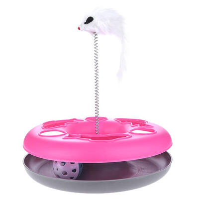 

Cat Toys Spring Mice Crazy Amusement Disk Play Activity Pet Funny Toys