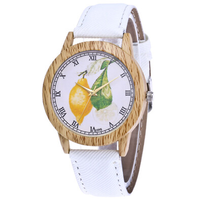 

RM Womens Fashion Casual Leather Strap Analog Quartz Round Watch
