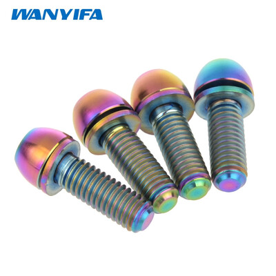 

Titanium Gr5 M6x18mm Ball Allen Head Bolt with Washer for Bicycle Disc Brake Caliper pack of 4