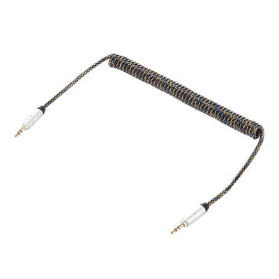 

35 Jack AUX Audio Cable 35mm Male to Male Spring Wire for Car Speaker