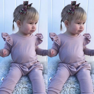 

Toddler Infant Baby Kids Girl Romper Jumpsuit Long Sleeve Outfits Clothes Set