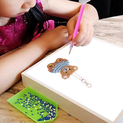

4pcs DIY Full Drill Special Shaped Diamond Painting Bear Keychain Pendants