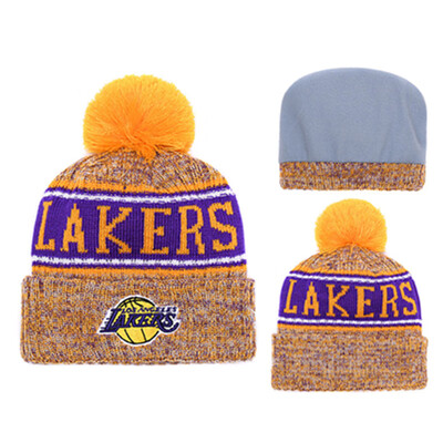 

NBA Basketball League Lakers Los Angeles Lakers New Era New York Yihua Knitted Wool Baseball Cap