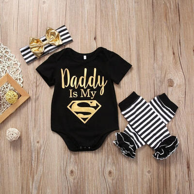 

Newborn Baby Girl Outfit Long Sleeve Romper TopLeg Warmer Headband Outfit Set