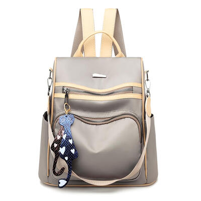

Pure Color Travel Backpacks Women Nylon Shoulder Schoolbags Casual Knapsack