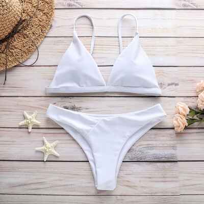 

Saidsome Women Solid Bikini Push-Up Pad Swimwear Bathing Beachwear Set
