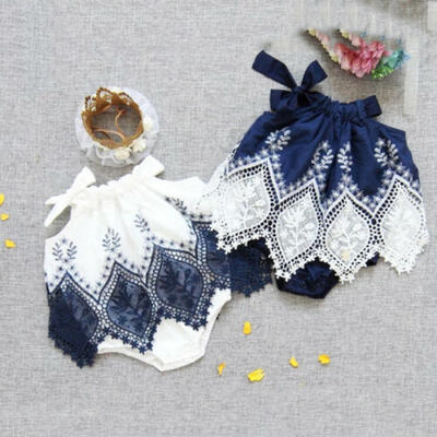 

Newborn Baby Girls Lace Floral Romper Bodysuit Jumpsuit Palysuit Outfits Clothes