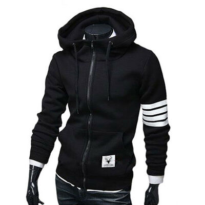 

Men Winter Warm Zip Up Jacket Outwear Hoodie Hoody Coat Hooded Top Sweatshirt