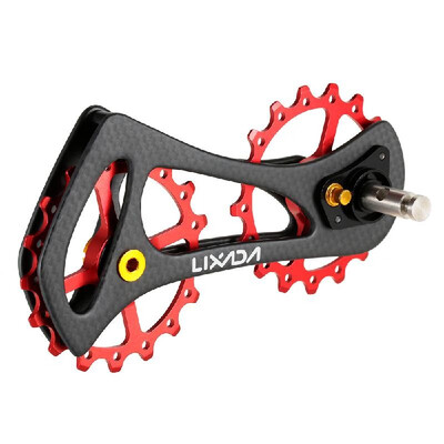 

Lixada 17T Carbon Fiber Road Bike Rear Derailleur Pulleys Jockey Wheel Set for Shimano 670067706800687090009070 UltergraDura