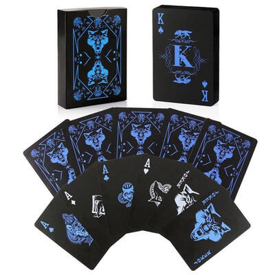 

Creative Waterproof Black Wolf Poker Cards Gift Standard Playing Cards Magic Tool Cool