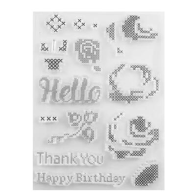 

Transparent Silicone Stamp Kids Toys Flowers Letter Seal Paper Card Making